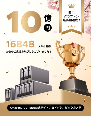 日本国内クラウドファンディングで史上最高額を更新した「UGREEN NASync DXPシリーズ」が6月3日（火）よりついに一般発売開始！