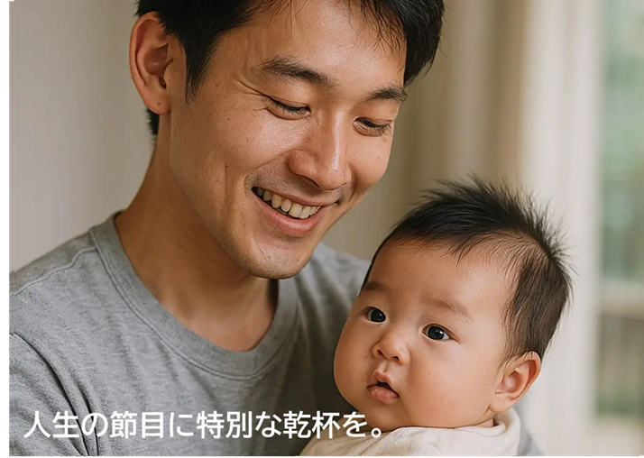 新サービス「２０５０年まで自分に受け取れるプレゼント　子供の成長を見守るウイスキー」好評実施中です。