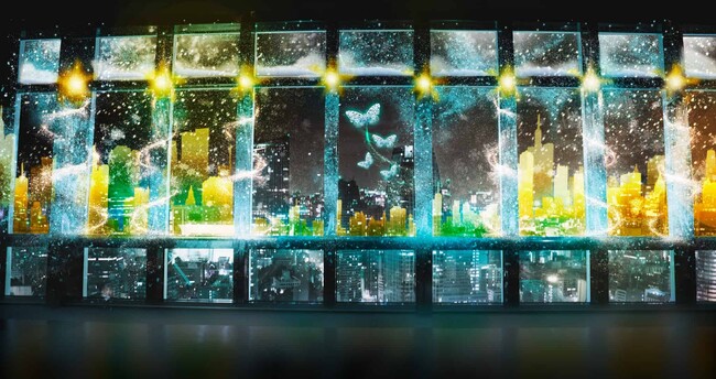 ネイキッド×東京タワーの夜景冬の東京タワーメインデッキが幻想世界に包まれる。ネイキッドが贈るプロジェクションマッピングショー