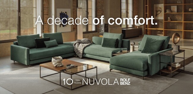 ロルフベンツ ソファ「NUVOLA」10周年アニバーサリーキャンペーン　300種類を超える張り地を特別なご優待で