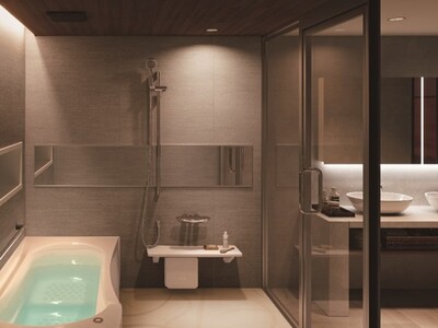 バスルームは自動洗浄が当たり前の時代へ。システムバスルーム「estoir（エストワ）」　2022年12月6日発売～エレガントな上質感あふれる空間で自動洗浄・安心安全にこだわった新バスルーム～