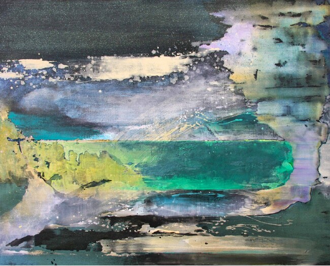 中国人水彩画家　陳芸　額装作品 水墨と油彩を融合する、中国出身の天才画家「李炎（りえん）」の展覧会