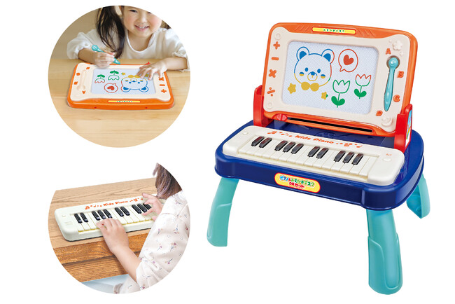 プレスリリース「将来の夢はアーティスト？ピアニスト？両方遊べて大満足の「よくばりプレイデスク」が12月新発売！」のイメージ画像