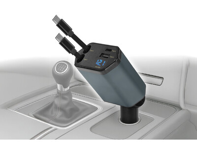 「充電コードぴろ～ん」インパネ周りのダサ配線を最大57Ｗ出力の「4in1巻き取り式カーチャージャー」でスッキリ解決！