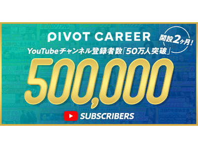 �L�����A�f�����f�B�A�uPIVOT CAREER�v�J��2������YouTube�o�^�Ґ���50���l��˔j