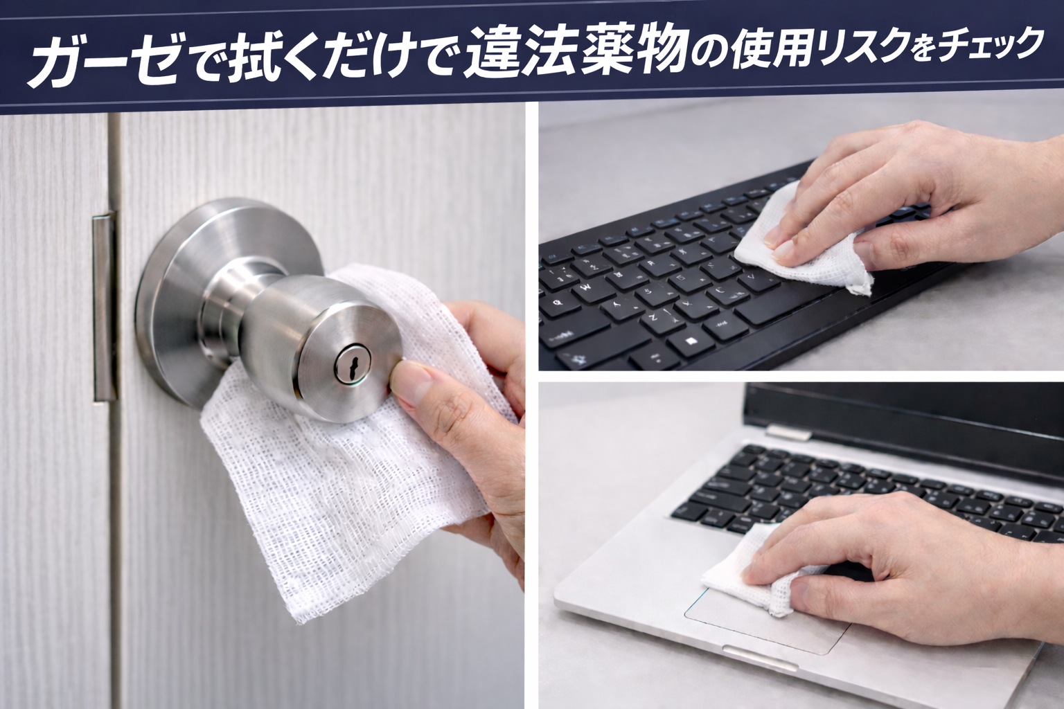 【ドアノブやPCをガーゼで拭くだけで薬物使用のリスクをチェック】ネクストリンクが薬物スクリーニング検査の新プラン開始