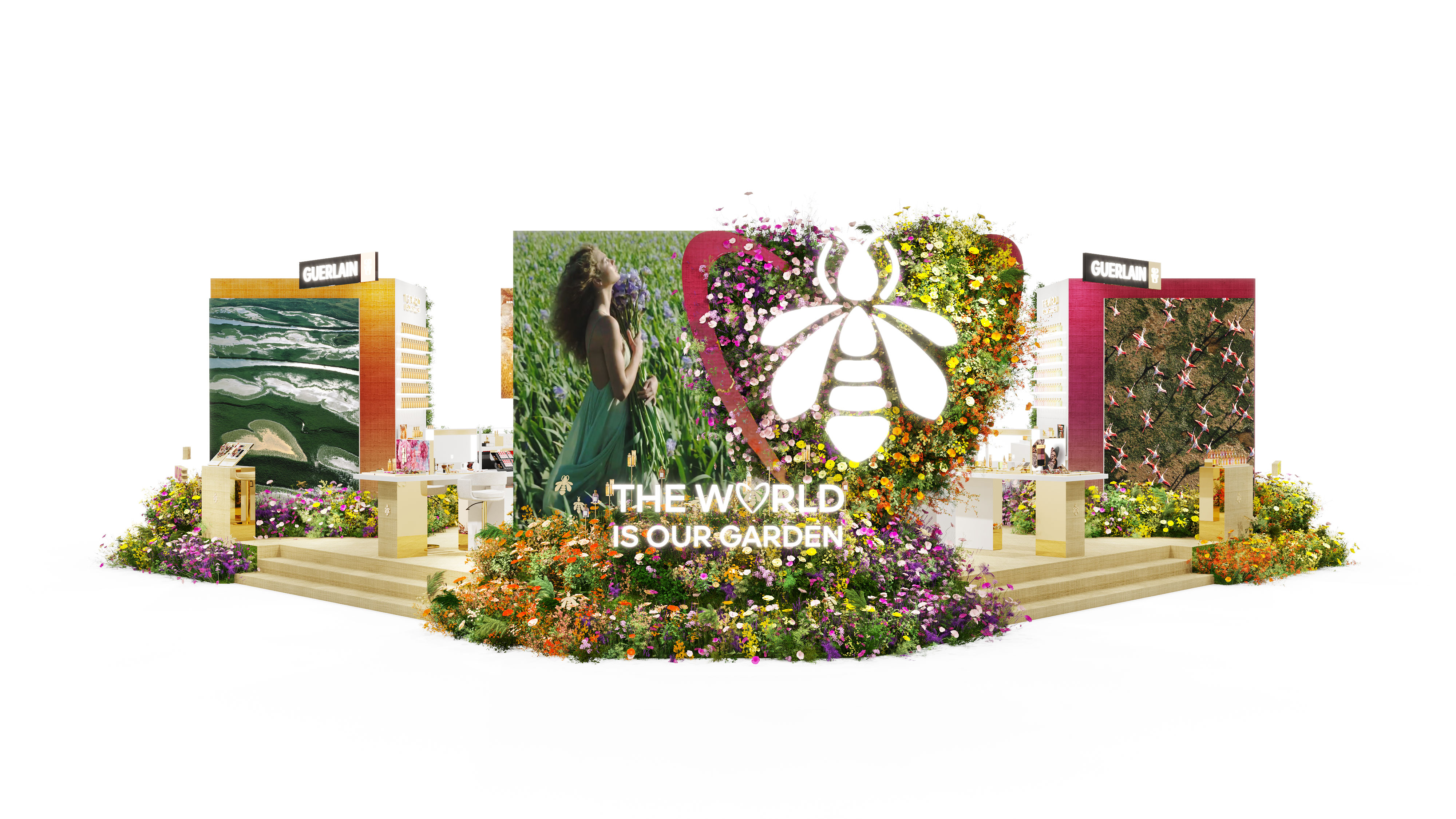 伊勢丹新宿店に「世界ミツバチの日」に合わせてミツバチをコンセプトとした「GUERLAIN BEE GARDEN」が登場！