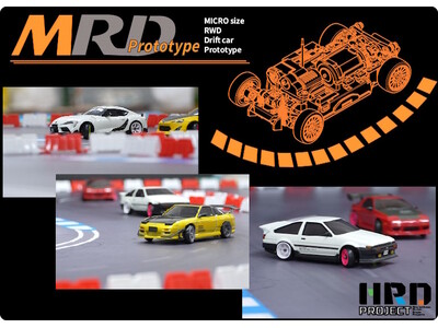【HRDプロジェクト】京商 MINI-Z AWDのコンバージョンモデルとなる2WDドリフトラジコンカー「MRD Prototype」を開発。提供資金を募るクラウドファンディングを本日より開始。