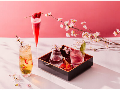 桜餅や春爛漫をイメージした春限定のカクテル3種