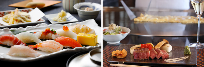【琵琶湖ホテル】初春を彩るランチメニュー　冬に旬を迎えた海鮮を楽しむ鮨ランチにカウンターで焼き上げるライブ感が魅力の鉄板焼