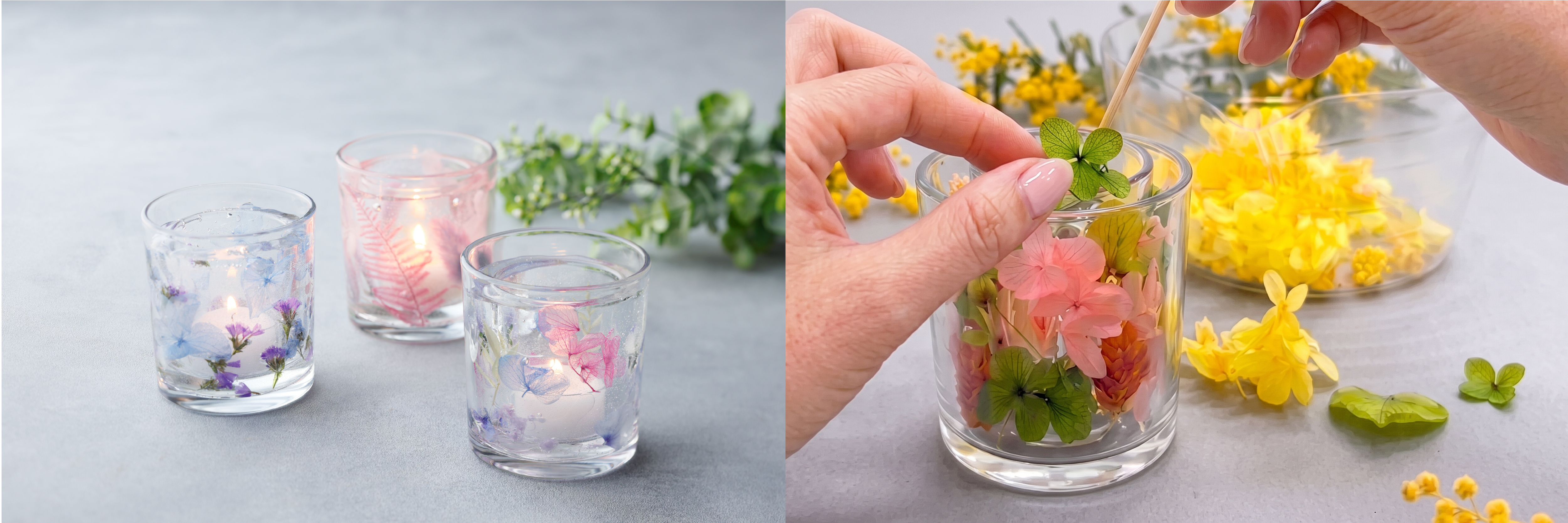 【琵琶湖ホテル】草花の美しさと柔らかな灯りに癒やされる　フラワーワークショップ「ボタニカルキャンドルホルダー作り」を開催　～プロに学ぶ創作の時間と、秋の味覚を楽しむスイーツで心華やぐひとときを～
