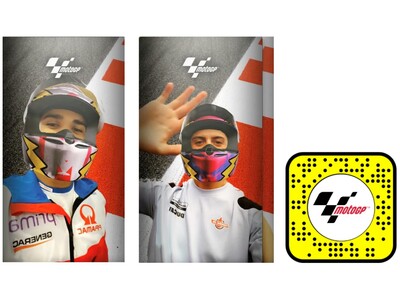 Snapchat最新情報： MotoGP(TM)がSnapchatのARレンズに初登場！