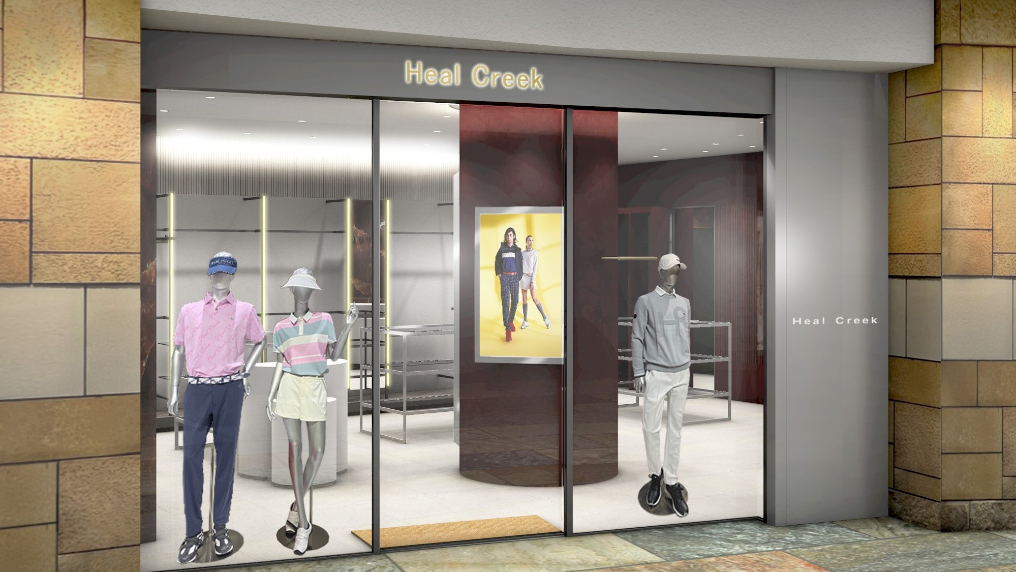 ゴルフアパレル・株式会社グリップインターナショナル「Heal Creek（ヒールクリーク）」の旗艦店が2023年3月、東京・六本木ヒルズにオープン