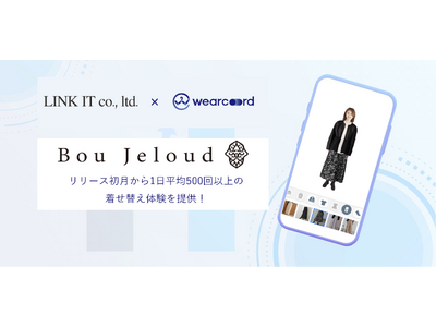 株式会社リンクイットが展開するブランド「Bou Jeloud」ECサイトにてオンライン試着サービス「wearcoord」を導入後1日平均500回以上の試着体験を提供