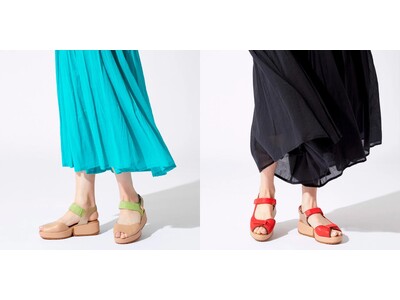 厚底ソールでも軽くて歩きやすい！トレンドと履き心地の良さを兼ね備えた「厚底3ベルトサンダル」と「厚底アンクルサンダル」を新発売