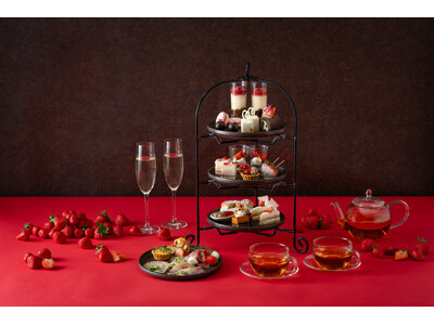 東京湾を一望する地上165mのレストランで楽しむ冬彩る「いちご×ショコラ」アフタヌーンティー