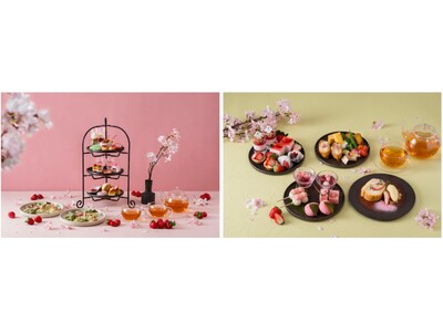春の訪れを告げる華やかなスイーツ＆セイボリー「いちごと桜のスプリングアフタヌーンティー」