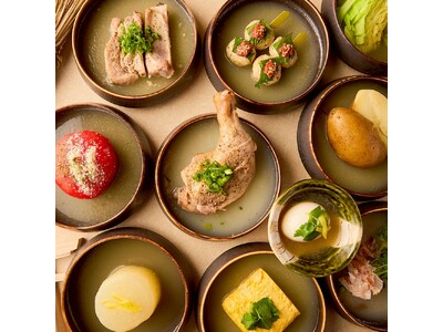 《新名物の鶏出汁おでんがついに解禁》【京出汁おでんと旬菜天ぷら 鳥居くぐり】国産鶏ガラを4時間かけて炊き...