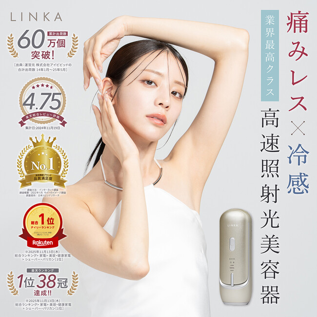 【楽天市場ランキング総合1位獲得、合計38冠も受賞】貴島明日香×LINKAで話題の「フレアタッチ プロ」が早くもデイリー、リアルタイムともに計38冠突破、好調な滑り出し