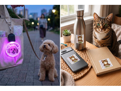 愛犬・愛猫をグッズに！スマホ写真で簡単作成「オリジナルペットシール・キーホルダー」が登場