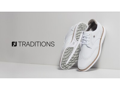 フットジョイから軽快さを兼ね備えたパフォーマンススパイクレス「Traditions」のウィメンズにウィングチップの新モデルが登場