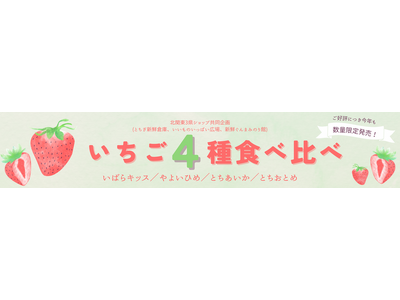 栃木・群馬・茨城のいちごを食べよう！産地直送通販サイト「ＪＡタウン」で「北関東３県魅力度向上キャンペーン...