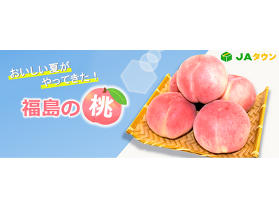 美味しい夏をお届け！旬を迎える福島の桃が続々登場！「ＪＡタウン」のショップ「ＪＡ全農福島」で人気商品の「桃」を販売中