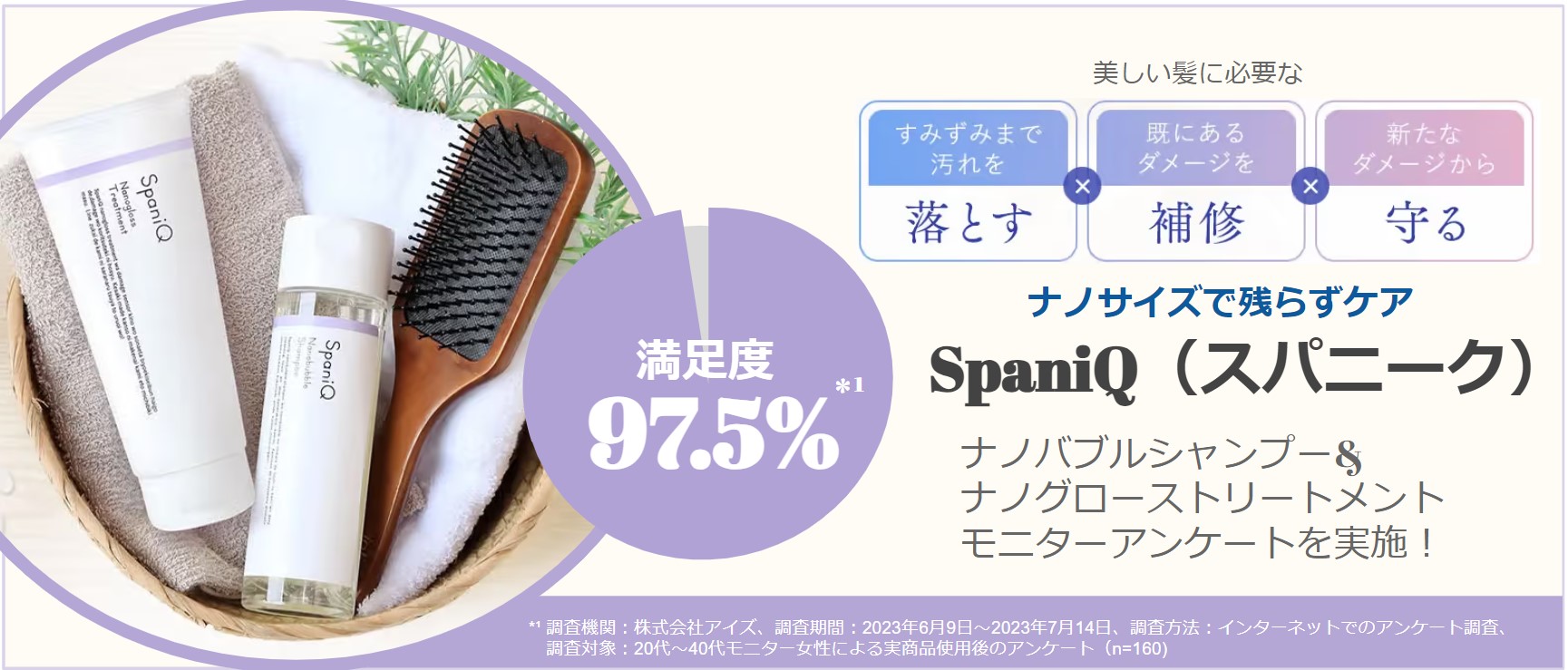 モニターの97.5%*¹が満足！温感*²×ナノバブルの力で頭皮からヘアケアする『SpaniQ(スパニーク)』