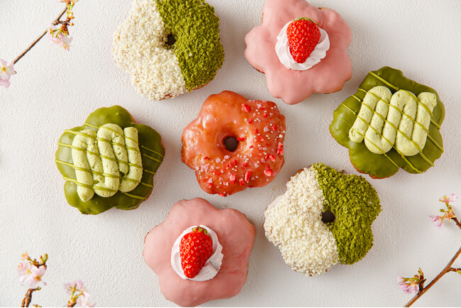 【春限定】苺と抹茶が彩る桜形ドーナツ4種を発売。RACINESの《 苺＆抹茶 》コレクション