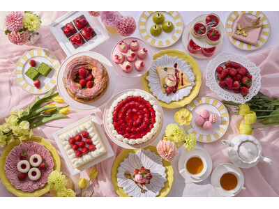 まるで春のガーデンパーティ！五感でいちごを楽しむ「ストロベリースイーツブッフェ」を開催。伝統レシピの王道スイーツから目の前で仕上げる”体験型”クレープ、トレンドの焼きドーナツまで贅沢に堪能。