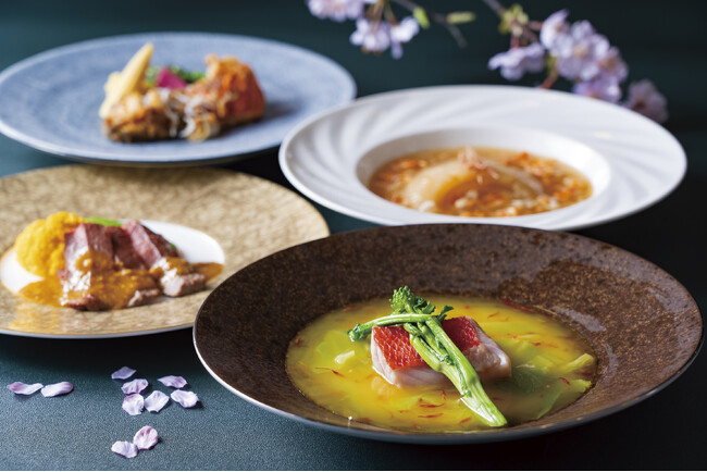 桜の開花を旬の味覚で先取り。春の訪れを本格広東料理やアフタヌーンティー、カクテルで祝う「スプリングフェア」を開催