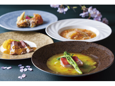 桜の開花を旬の味覚で先取り。春の訪れを本格広東料理やアフタヌーンティー、カクテルで祝う「スプリングフェア」を開催