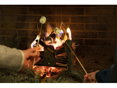 奥日光の冬　ホテルの暖炉で特別な夜のひとときを…　休暇村日光湯元では、体験プログラム「星と暖炉の冬時間」を12月1日より実施