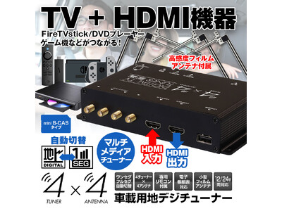 【MAXWIN新商品】車用高画質地デジチューナーが進化！HDMI入力が可能になって新登場！