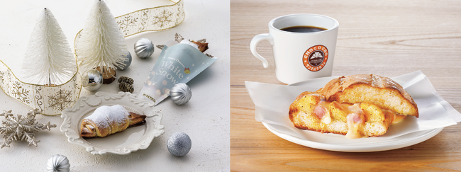 クリスマスを彩る「プレミアムチョコクロ ホワイトスノー」、冬の寒さを吹き飛ばす「サンマルクホットサンド とろ～り3種チーズのジャーマンポテト」が冬の限定メニューとして12月2日（火）より販売開始