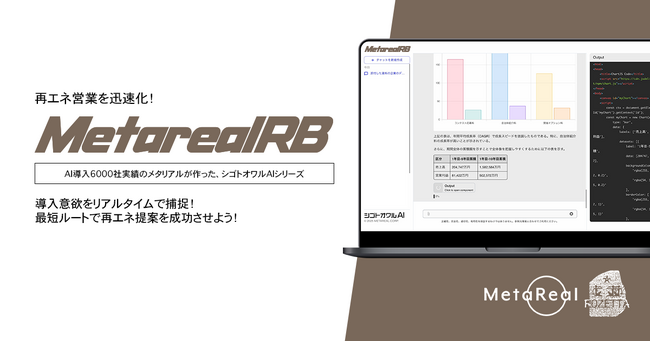 【メタリアル・グループ】企業向け再生可能エネルギー導入ニーズ予測AIエージェント「Metareal リニューアブルインサイト(Metareal RB)」10/22提供開始