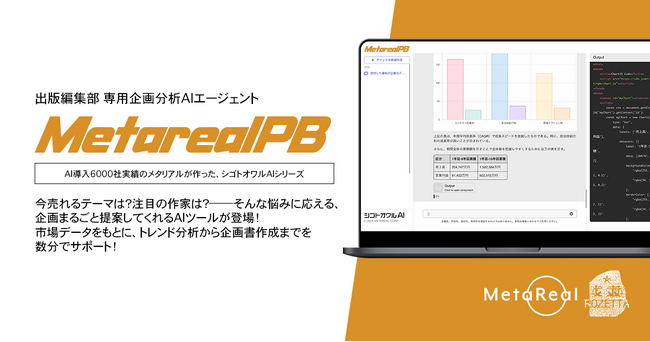 【メタリアル・グループ】 出版編集部専用企画分析AIエージェント 「Metareal パブリッシング（Metareal PB）」5/1提供開始