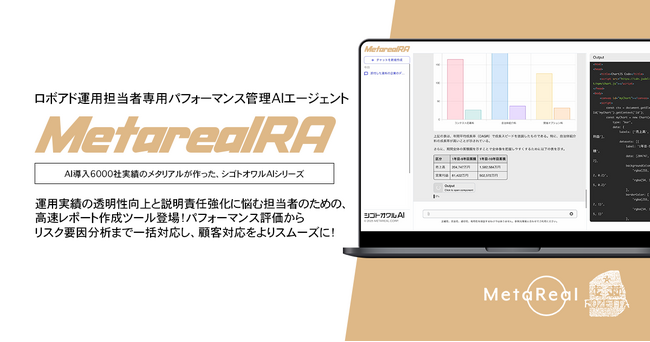 【メタリアル・グループ】 ロボアド運用担当者専用 パフォーマンス管理AIエージェント 「Metareal ロボアドバイザー（Metareal RA）」5/9提供開始