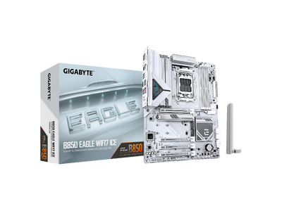 GIGABYTEより、AMD B850チップセット搭載 EAGLEシリーズ ホワイト色 ATX マザーボードAmazon限定モデル「B850 EAGLE WIFI7 ICE」発売