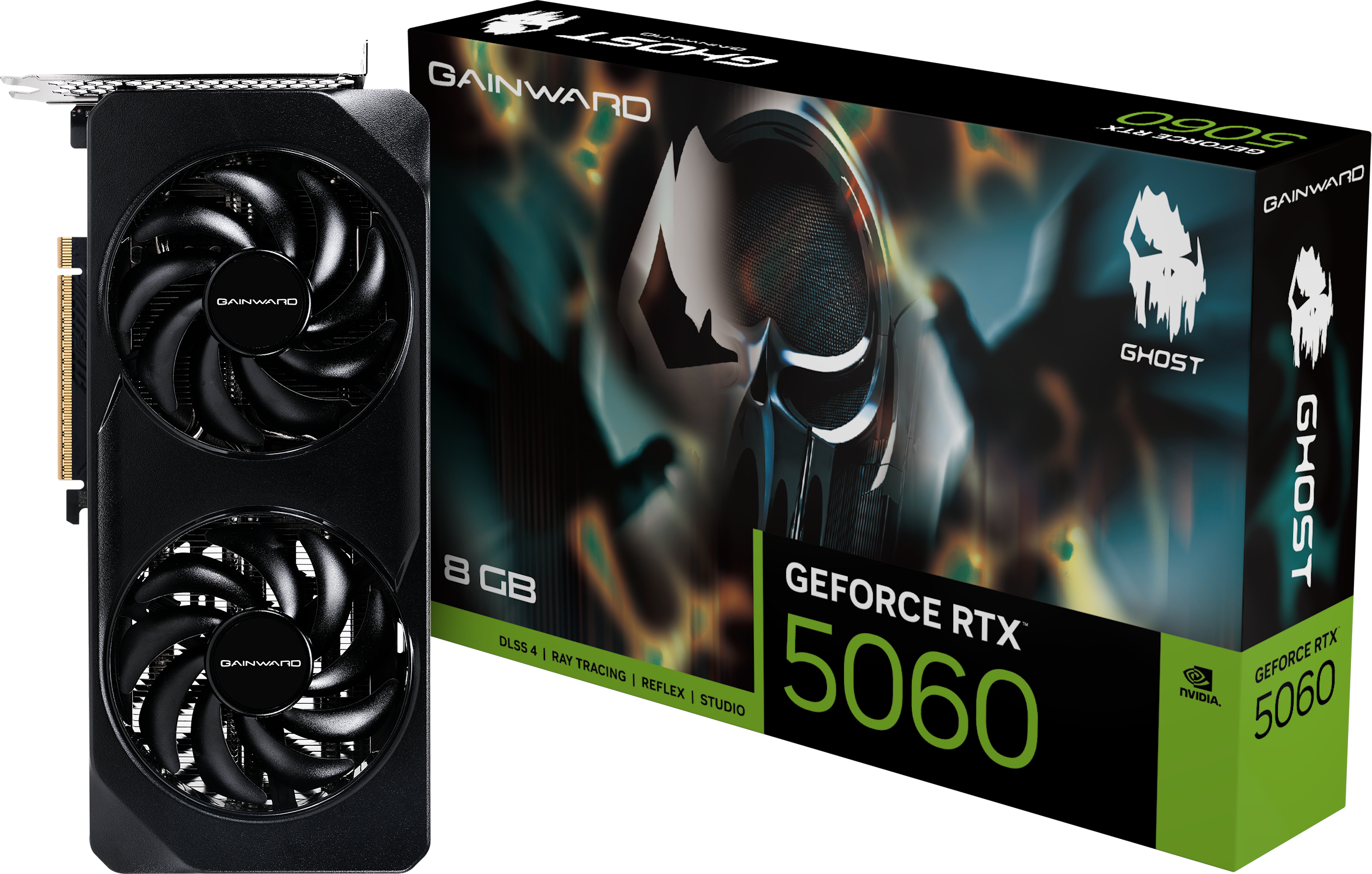 NVIDIA Blackwell RTX アーキテクチャ採用、NVIDIA(R) GeForce RTX(TM) 5060 GPUを搭載「GAINWARD RTX 5060 GHOST 8GB GDDR7」発売