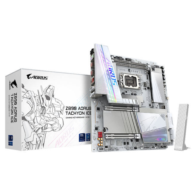 GIGABYTEよりintel Z890チップセット搭載、OC特化マザーボード Amazon限定モデル「Z890 AORUS TACHYON ICE」発売