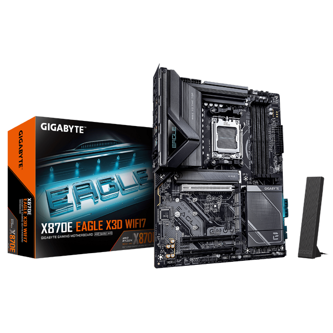GIGABYTEより、AMD X870E チップセット搭載 ATX マザーボード「X870E EAGLE X3D WIFI7」発売