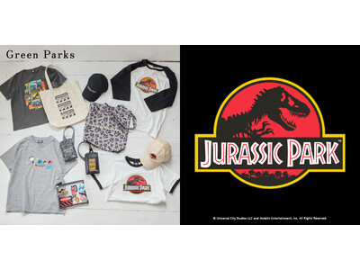 映画公開30周年を記念『ジュラシック・パーク』と『Green Parks』初のコラボコレクションを発売！～特別なアートを使用したTシャツや足跡モチーフのバッグなど全14種～