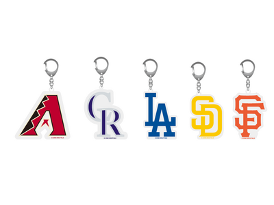 大谷選手、山本選手が所属するドジャース、ダルビッシュ選手、松井選手が所属するパドレスなど日本人が多数活躍するMLBナショナルリーグ西地区限定のチームキーホルダー発売！！