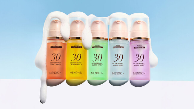 韓国OLIVE YOUNGランキング1位*¹の話題スキンケアブランド“30秒*²で完了する泡パック”「MENOKIN（メノキン）」が日本初上陸