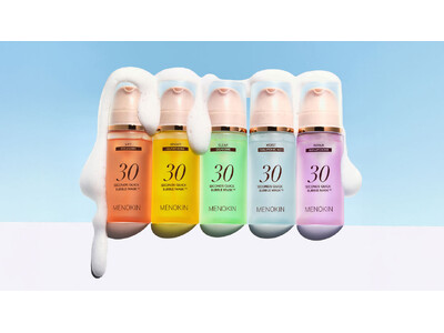 韓国OLIVE YOUNGランキング1位*¹の話題スキンケアブランド“30秒*²で完了する泡パック”「MENOKIN（メノキン）」が日本初上陸