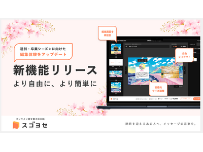 送別・卒業シーズンに向けて編集機能を大幅アップデート