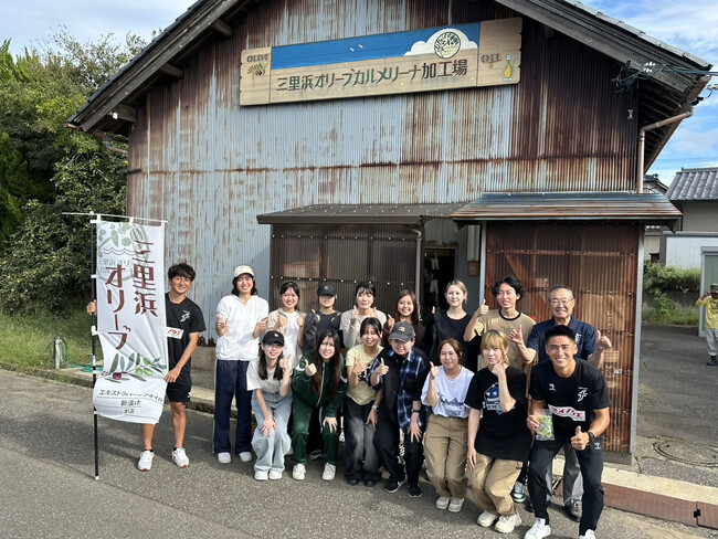 【福井県福井市】三里浜オリーブ、2025年の収穫がスタート！共立女子大・福井県立大・福井ユナイテッドFCが収穫体験に参加