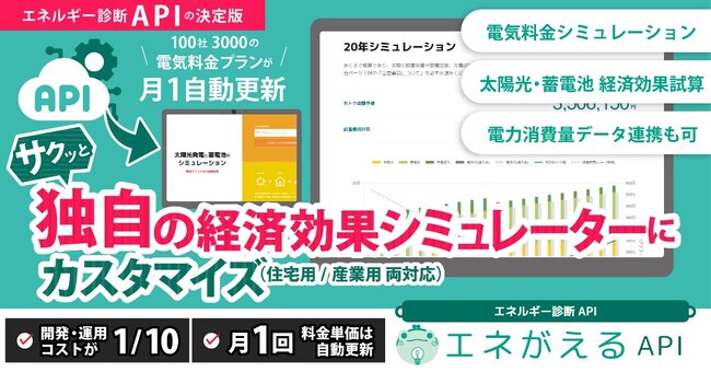 ネクストエナジー・アンド・リソースが国際航業の「エネがえるAPI」を導入
