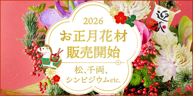 【お正月花材　販売開始！】松・千両・シンビジウムを始め、豊富な品揃え｜花の卸通販フラワースミスマーケット